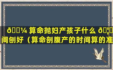 🌼 算命抛妇产孩子什么 🦊 时间刨好（算命剖腹产的时间算的准吗）